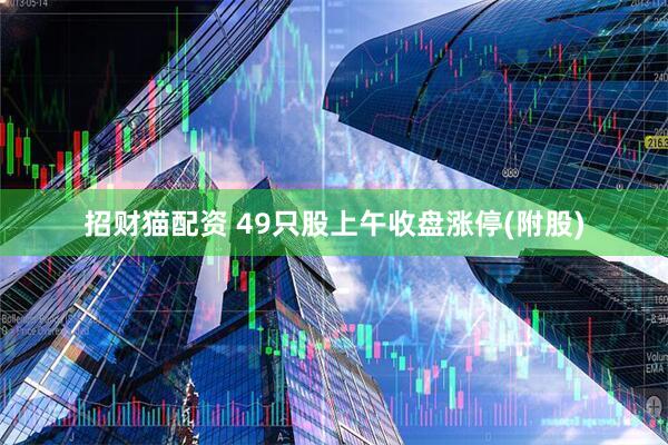 招财猫配资 49只股上午收盘涨停(附股)