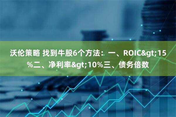 沃伦策略 找到牛股6个方法：一、ROIC>15%二、净利率>10%三、债务倍数